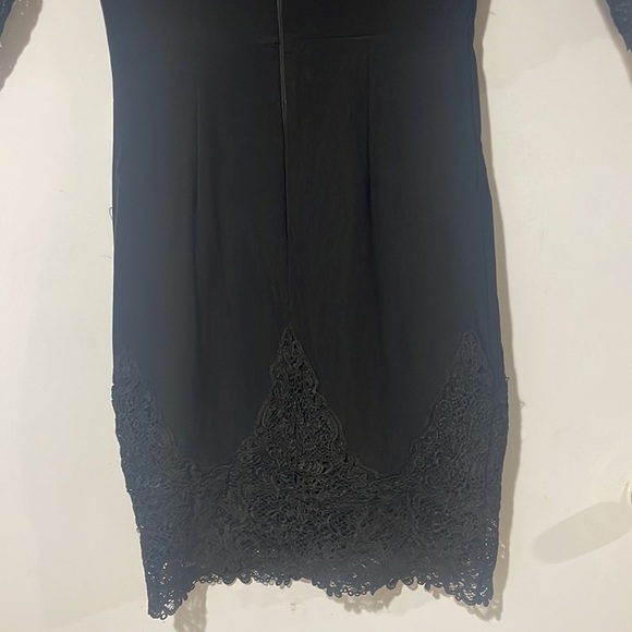 Lulus Lace Sheath Dress Medium 3/4 Sleeve Crew Neck - Picture 9 of 11